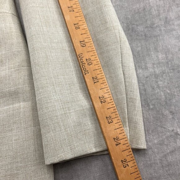 JG Hook Skirt Suit 10 40/25Wx23 Beige Side Elastic Woven Poly Classic Career VTG - Picture 7 of 16